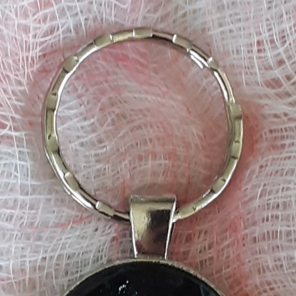 Bride of Frankenstein Cabochon Key Ring Handcrafted With Necklace Chain Goth - Picture 5 of 8